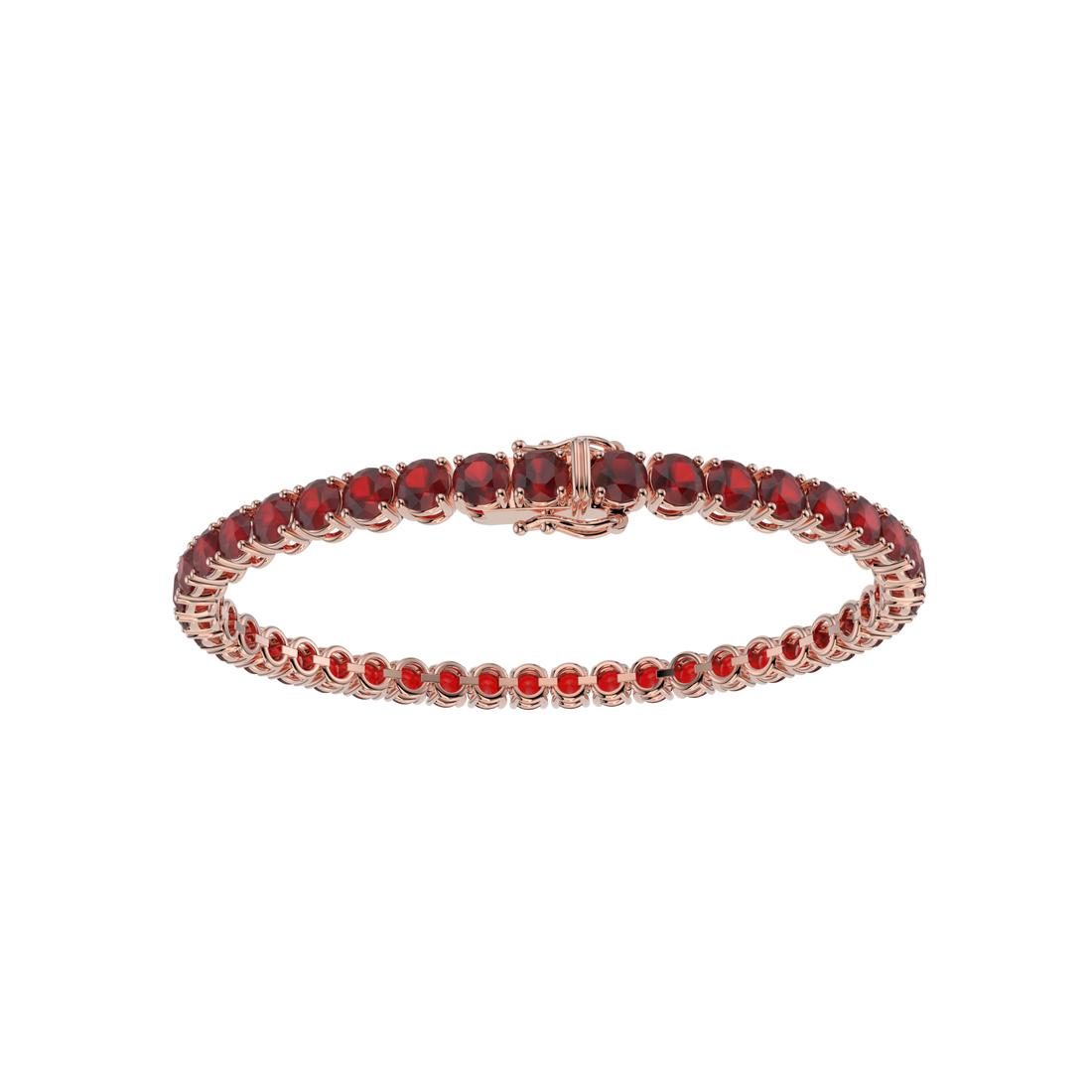 Bracelet with Moissanite on a Rose Gold Vermeil