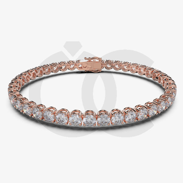 Bracelet with Lab Grown Diamond on a Rose Gold