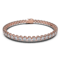Bracelet with Moissanite on a Rose Gold Vermeil