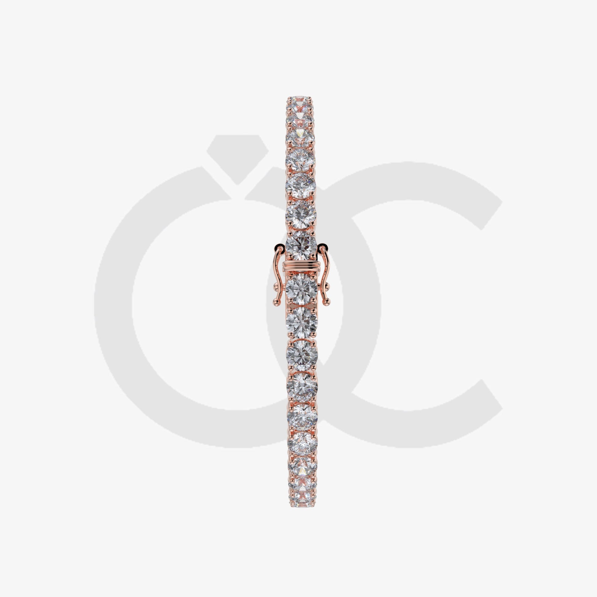 Bracelet with Lab Grown Diamond on a Rose Gold