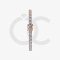 Bracelet with Moissanite on a Rose Gold Vermeil