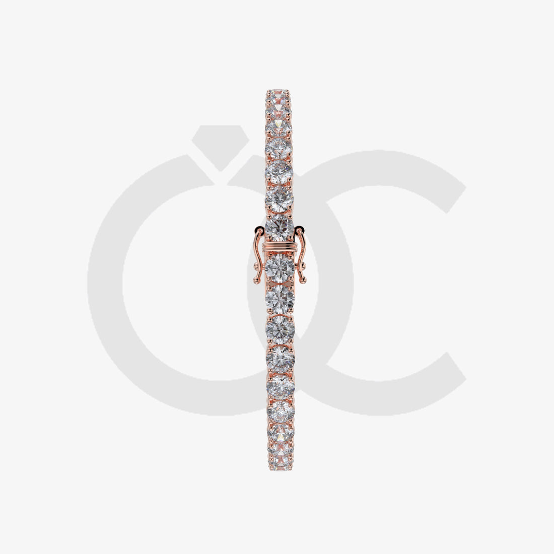 Bracelet with Natural Diamond on a Rose Gold