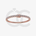 Bracelet with Moissanite on a Rose Gold Vermeil