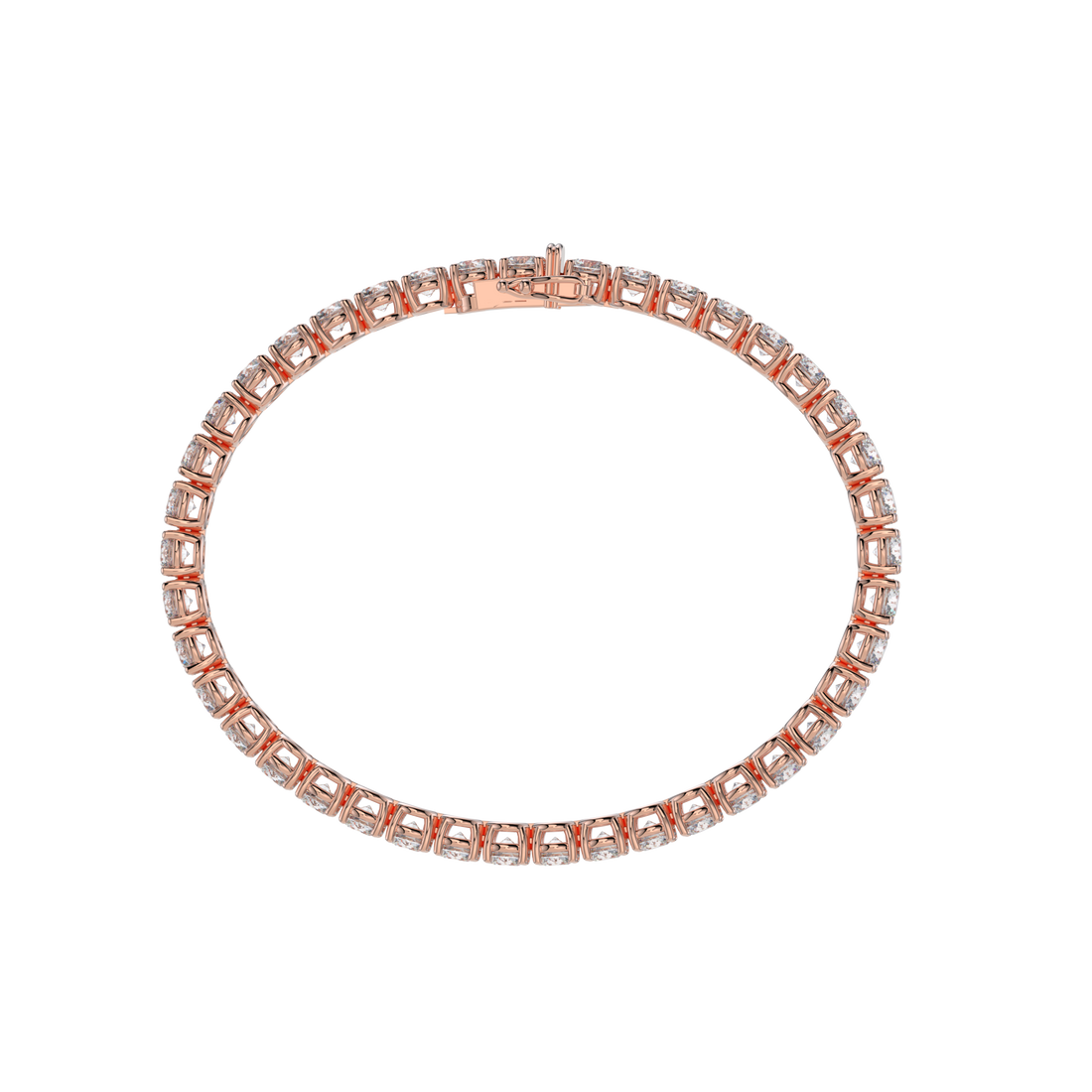 Bracelet with Lab Grown Diamond on a Rose Gold