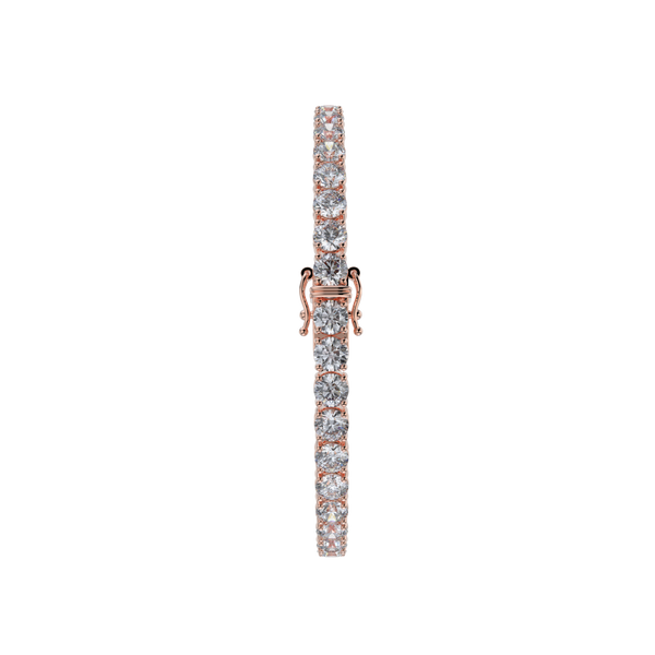 Bracelet with Moissanite on a Rose Gold Vermeil