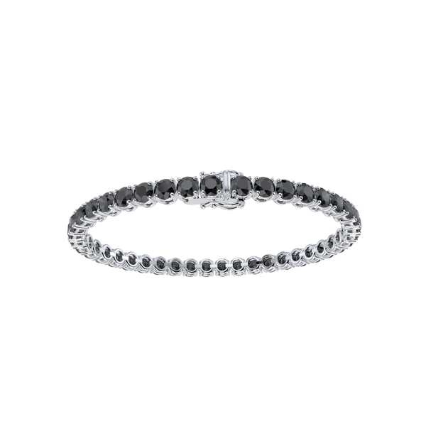 Bracelet with Black Diamond on a White Gold