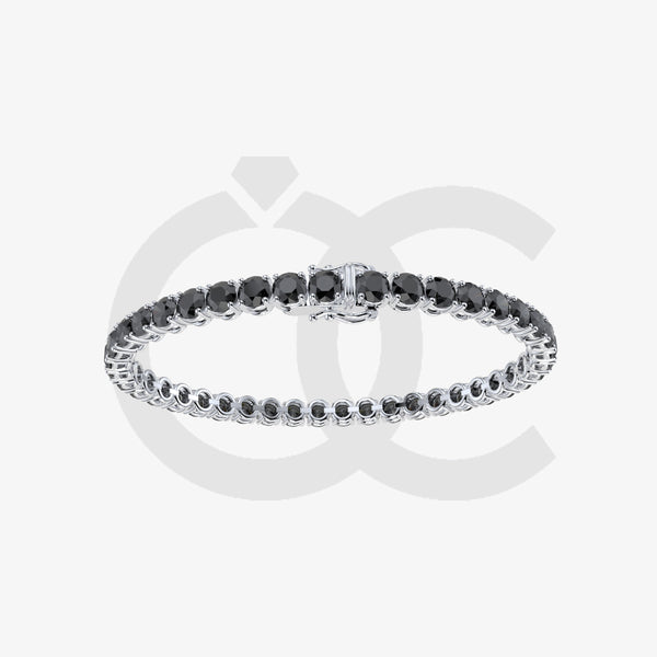 Bracelet with Black Diamond on a White Gold