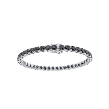 Bracelet with Black Diamond on a White Gold