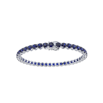 Bracelet with Blue Sapphire on a White Gold