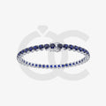 Bracelet with Blue Sapphire on a White Gold