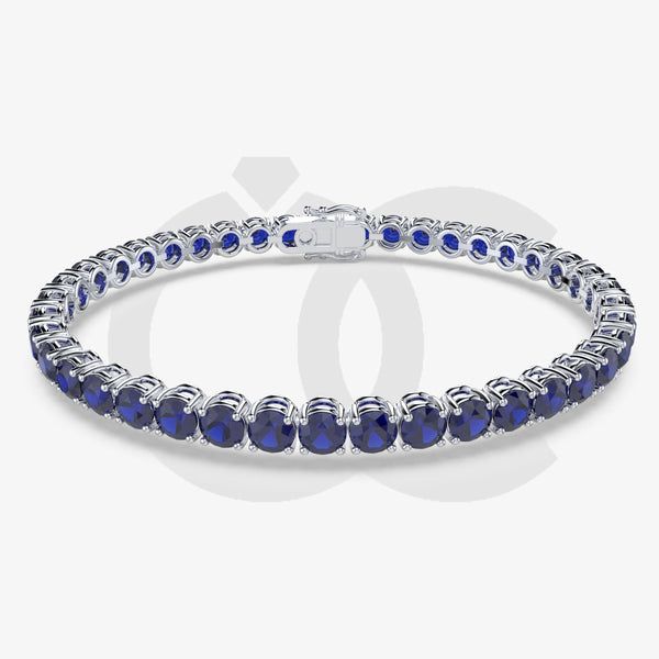 Bracelet with Blue Sapphire on a White Gold