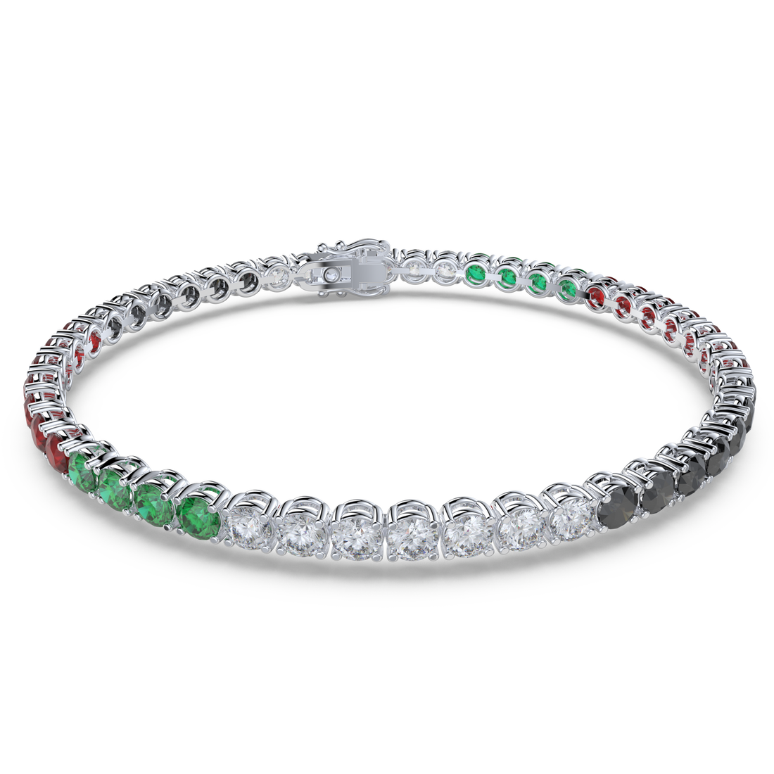 Tennis Bracelet with Diamond on a 18K White Gold