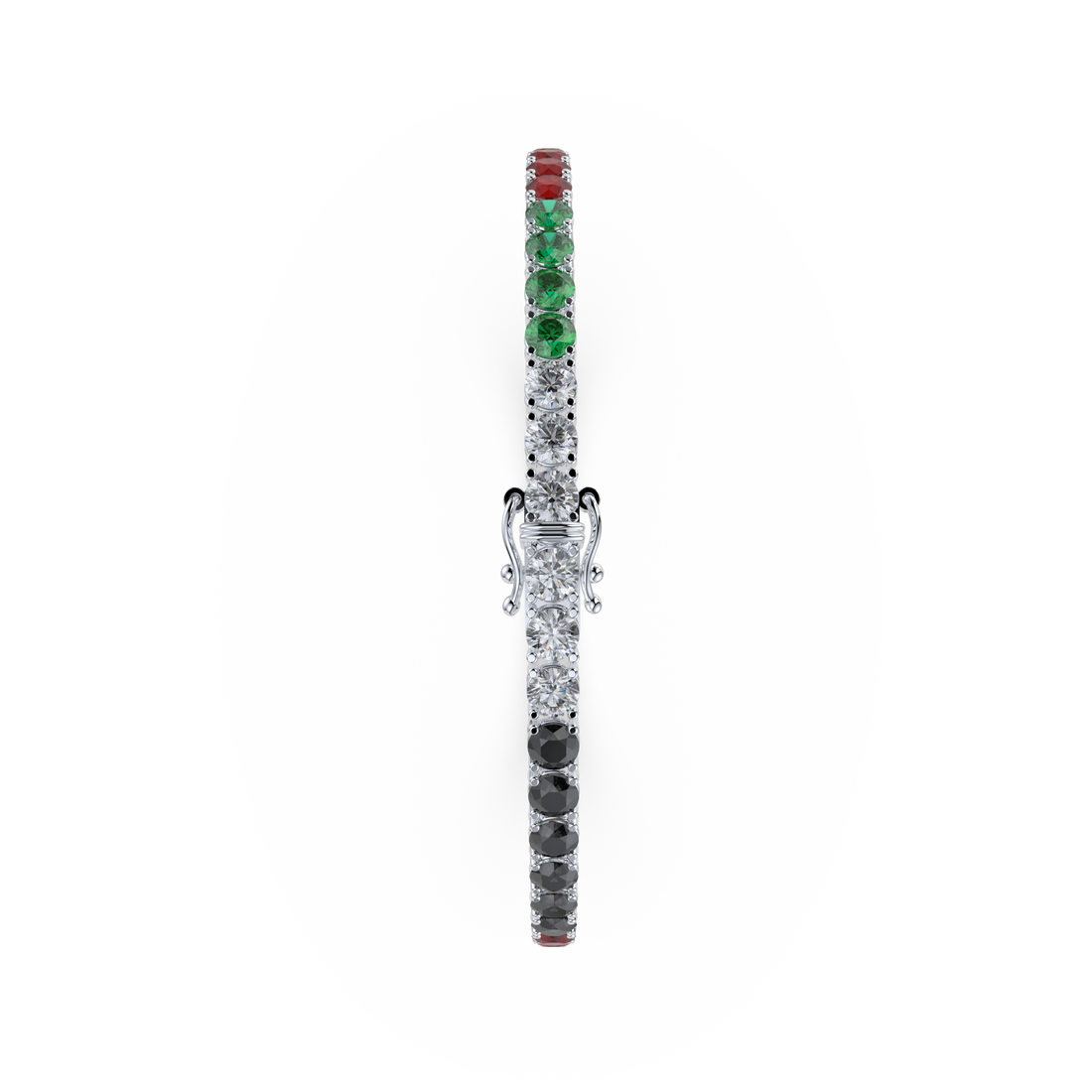 Tennis Bracelet with Moissanite on a 18K White Gold
