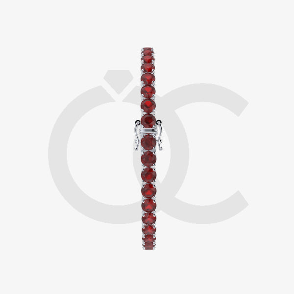 Bracelet with Ruby on a White Gold