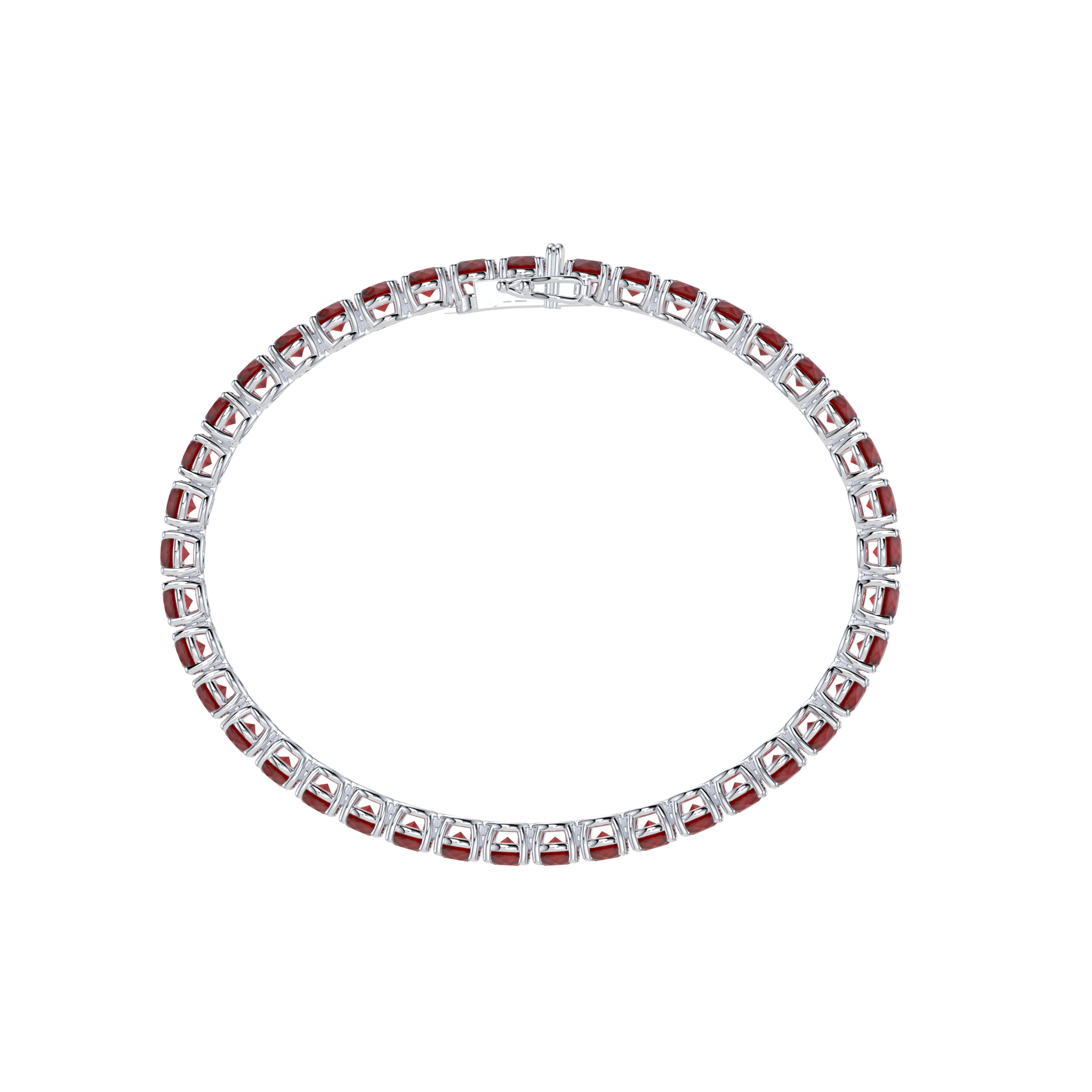 Bracelet with Ruby on a White Gold