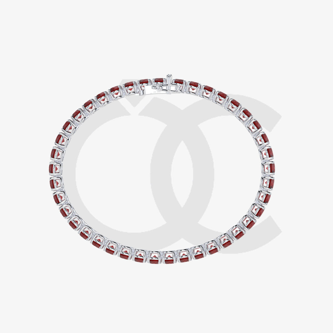 Bracelet with Ruby on a White Gold