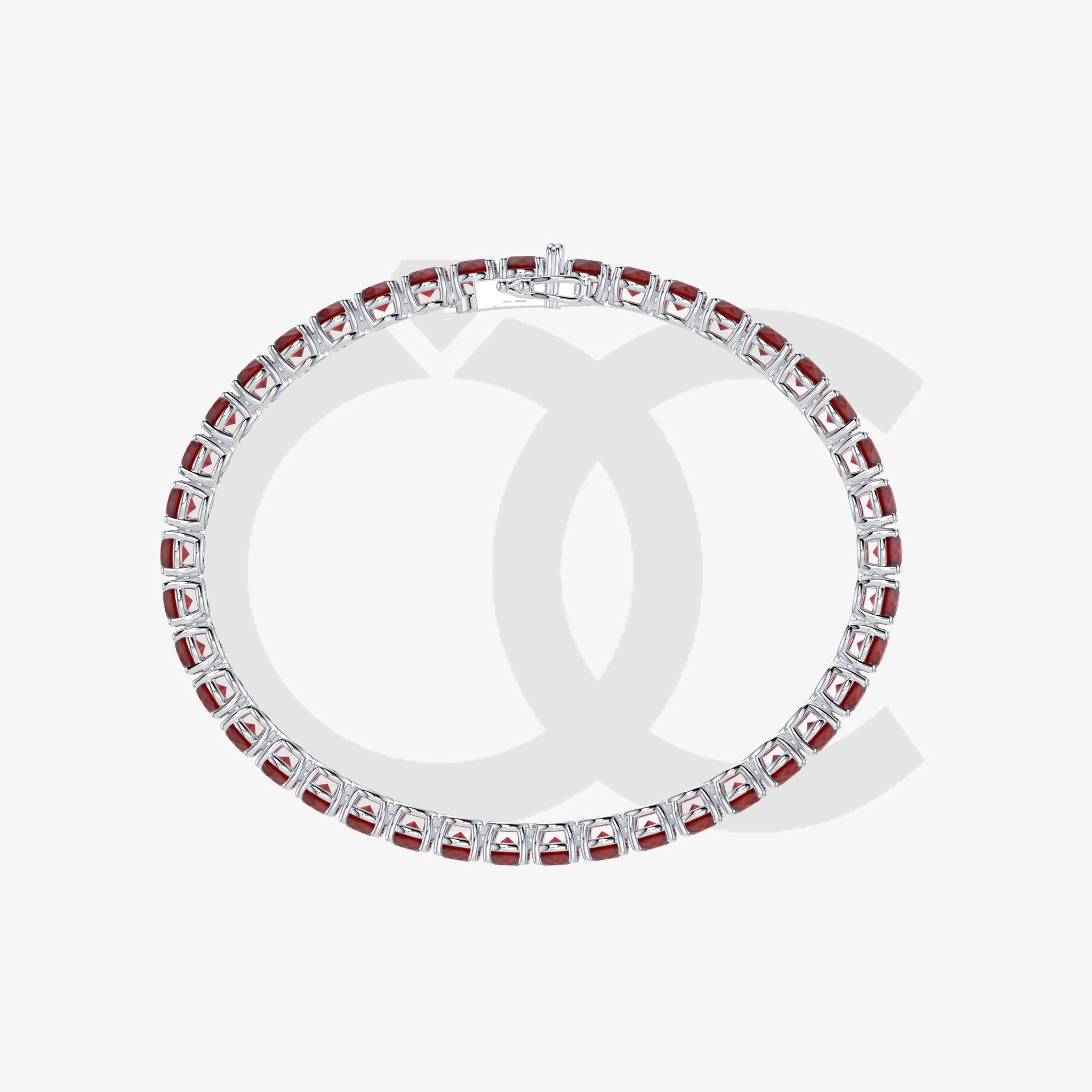 Bracelet with Ruby on a White Gold