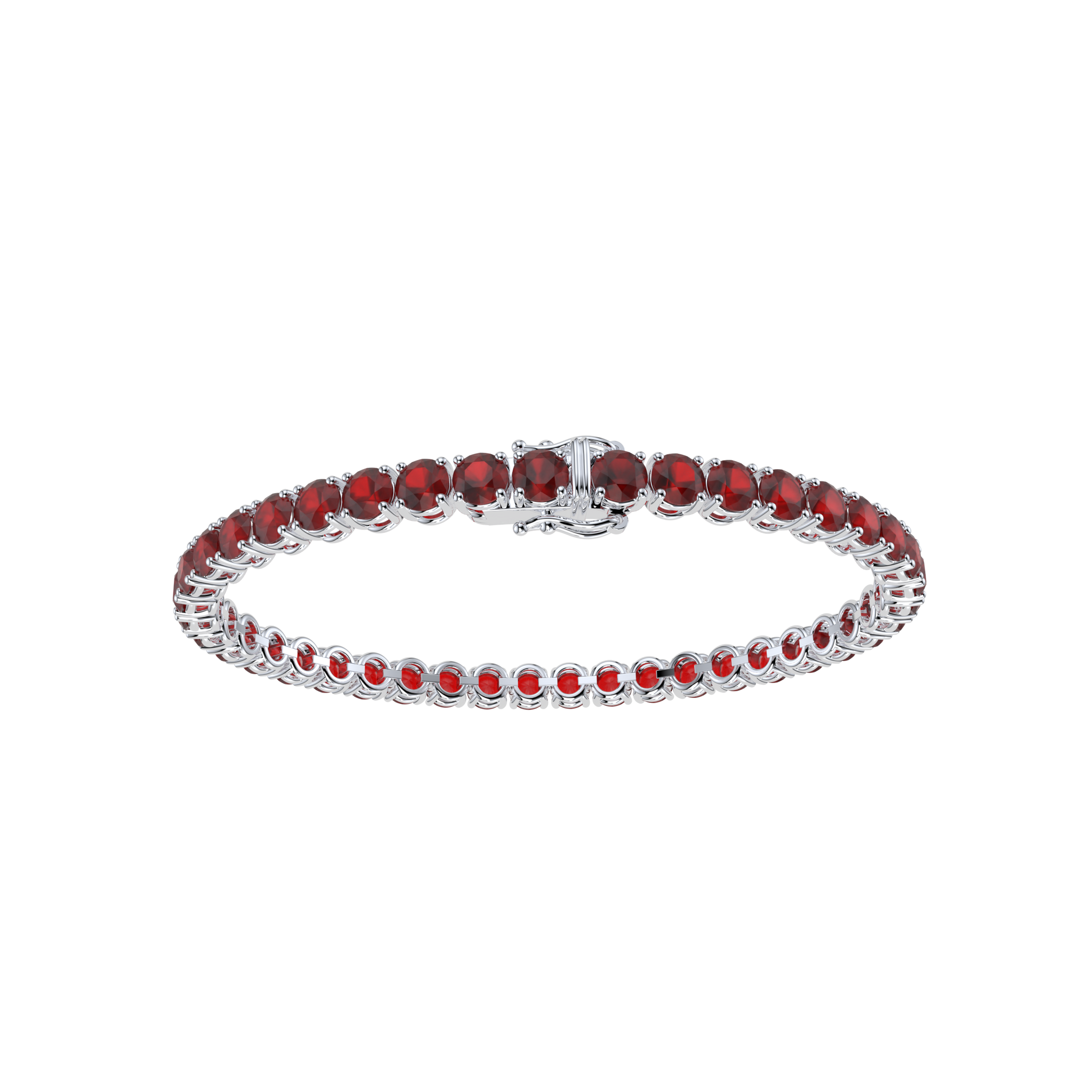 Bracelet with Ruby on a White Gold