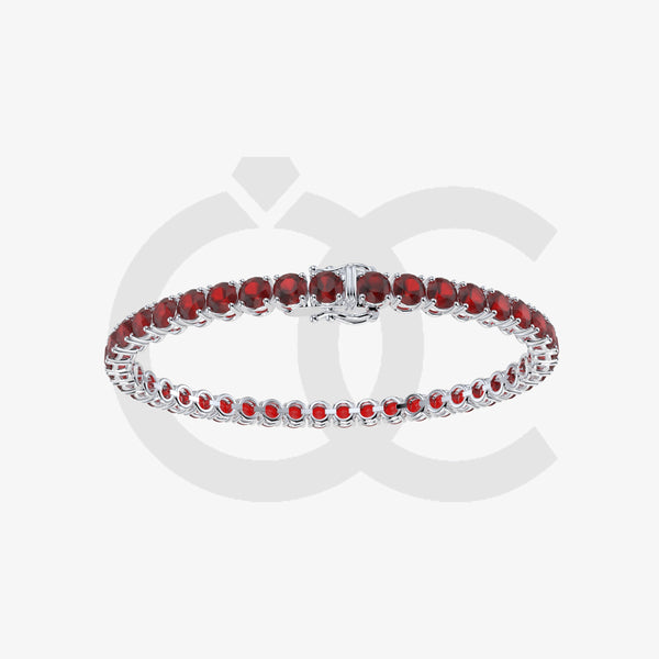 Bracelet with Ruby on a White Gold