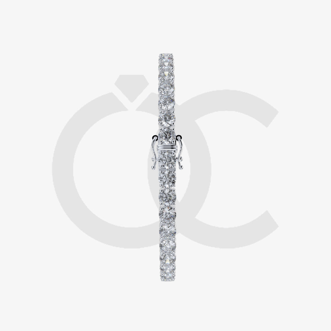 Bracelet with Natural Diamond on a White Gold
