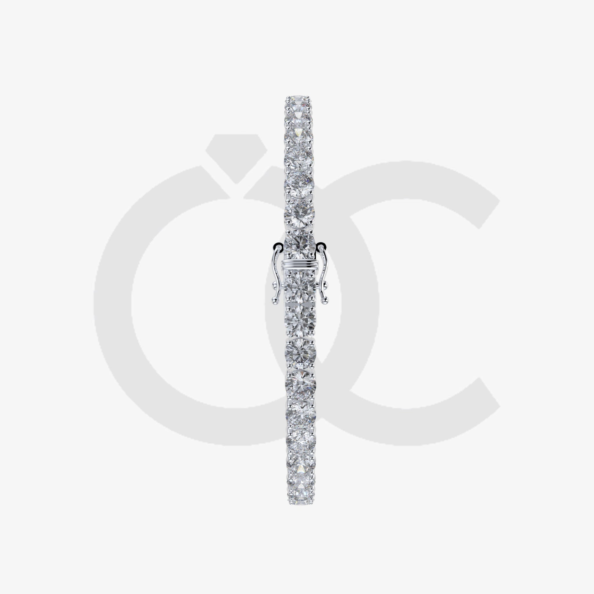 Bracelet with Lab Grown Diamond on a White Gold