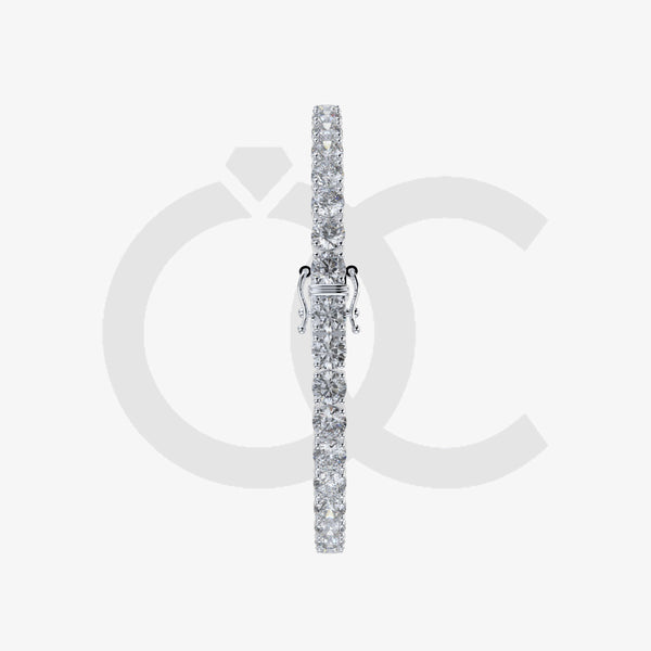 Bracelet with Lab Grown Diamond on a White Gold