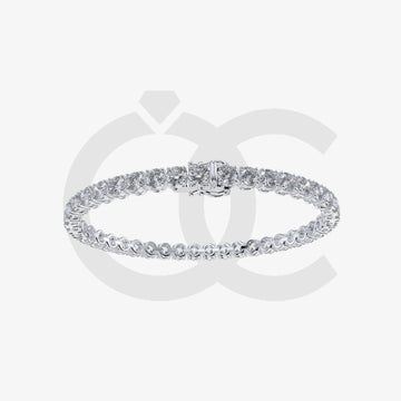 Bracelet with Natural Diamond on a White Gold