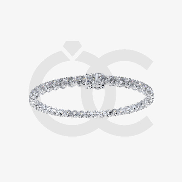 Bracelet with Natural Diamond on a White Gold