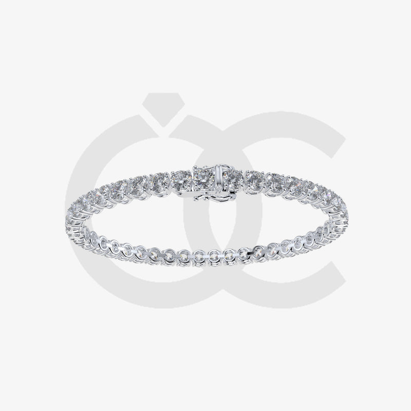 Bracelet with Natural Diamond on a White Gold