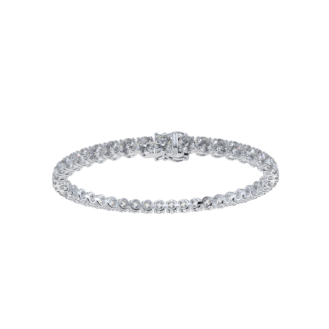 Bracelet with Natural Diamond on a White Gold