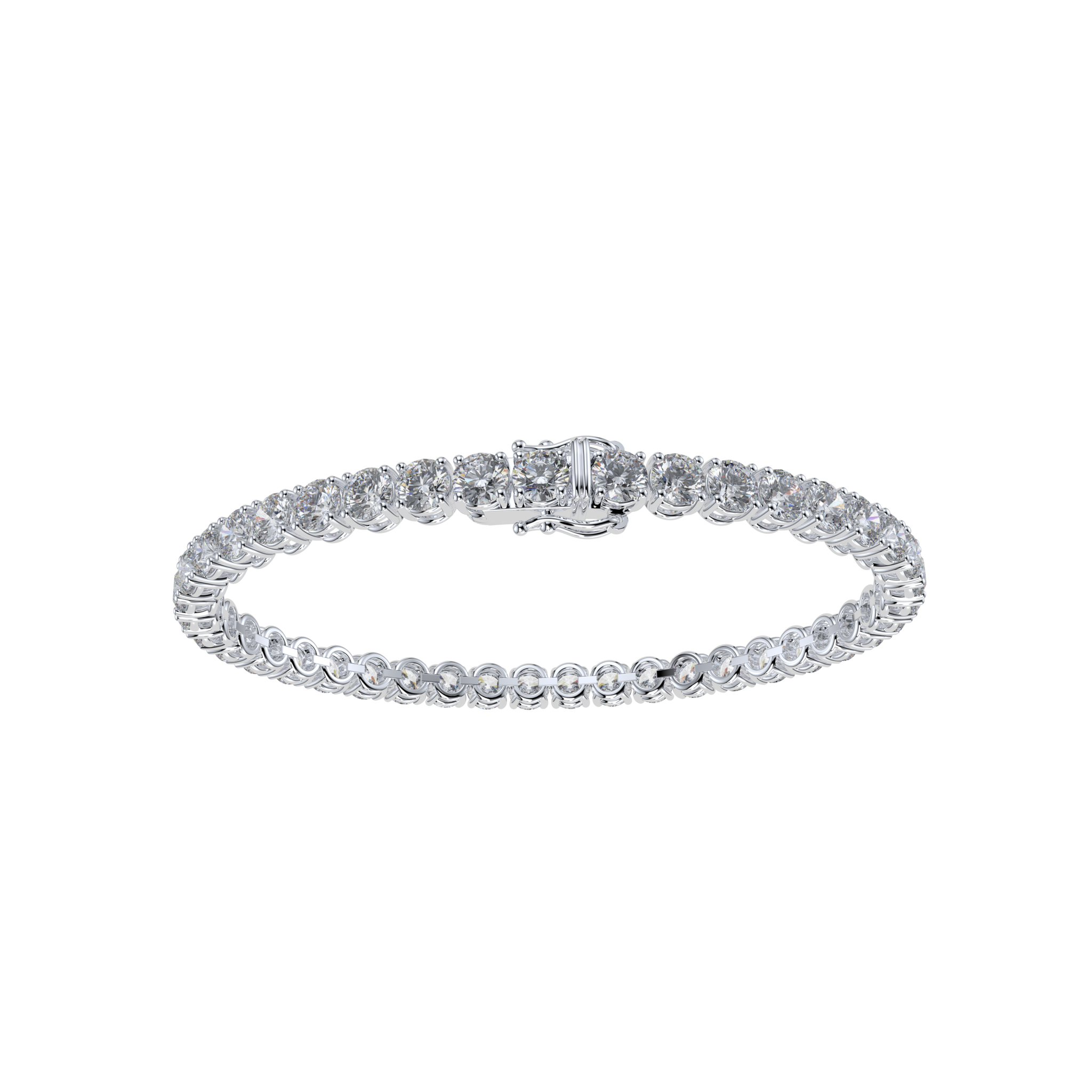 Bracelet with Lab Grown Diamond on a White Gold
