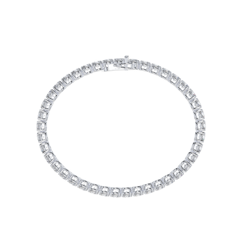 Bracelet with Natural Diamond on a White Gold