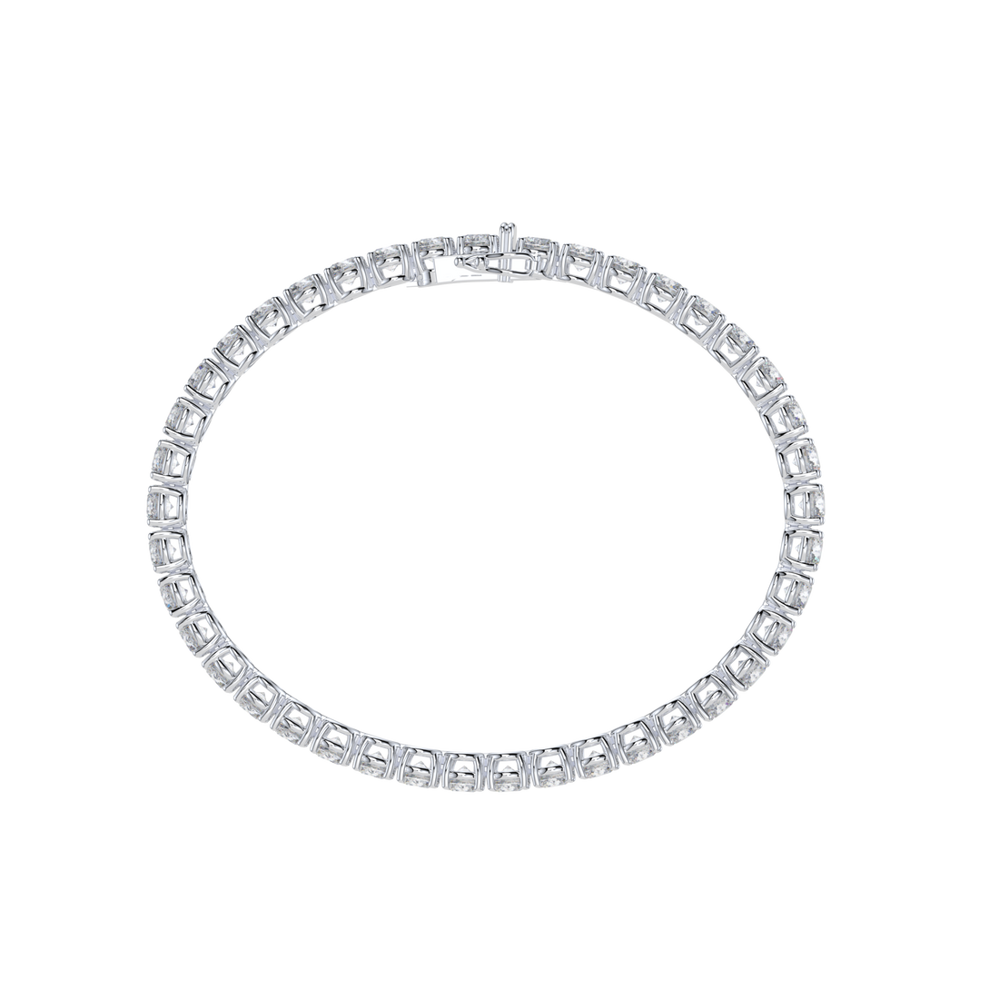 Bracelet with Natural Diamond on a White Gold