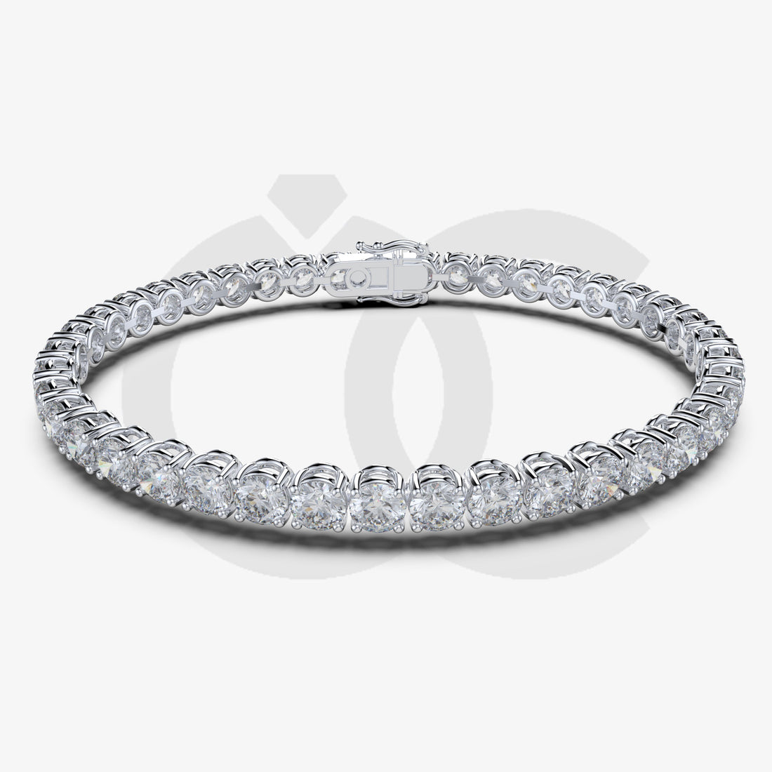 Bracelet with Lab Grown Diamond on a White Gold