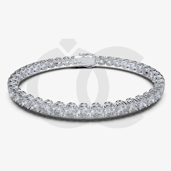 Bracelet with Natural Diamond on a White Gold