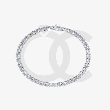 Bracelet with Natural Diamond on a White Gold