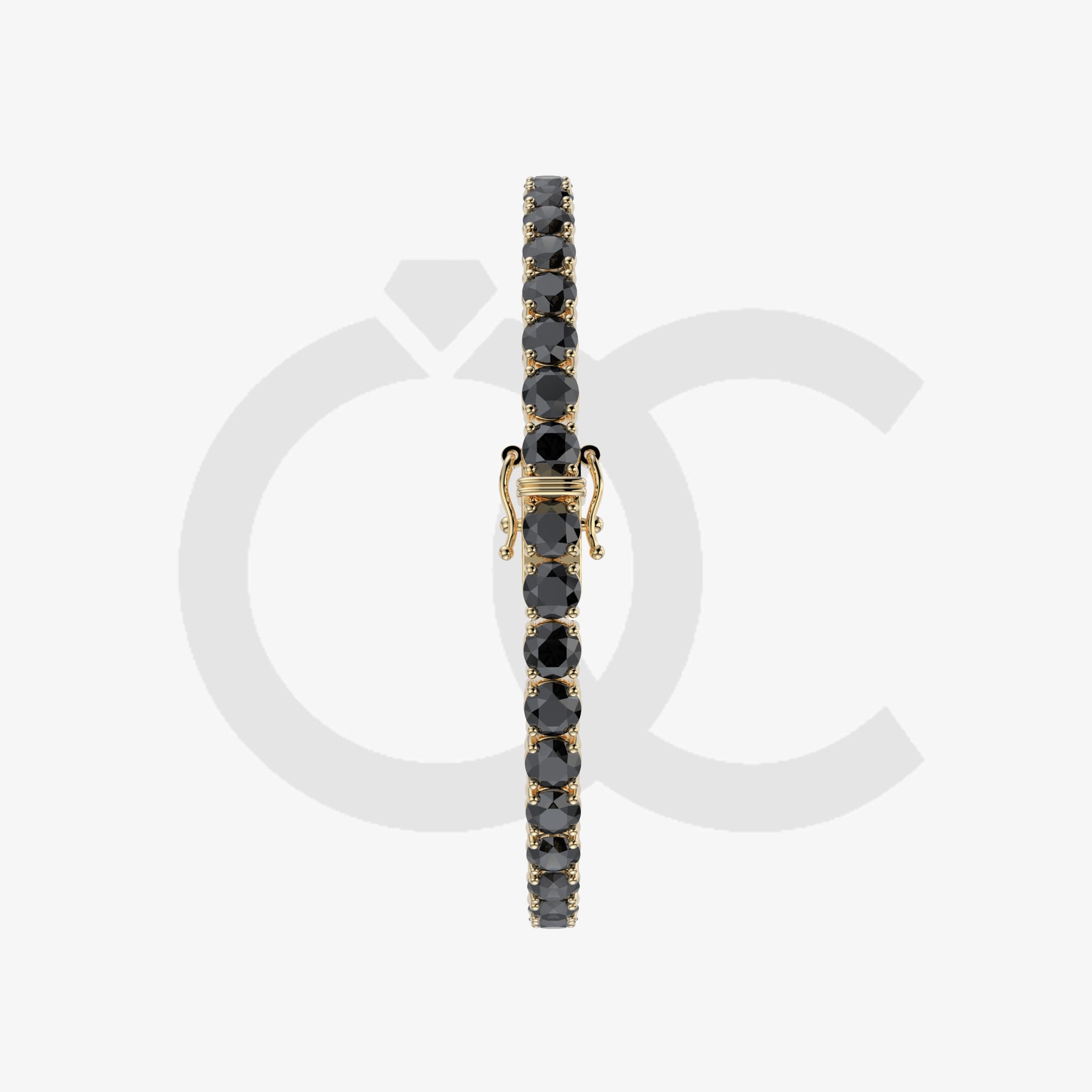 Bracelet with Moissanite on a Gold Vermeil