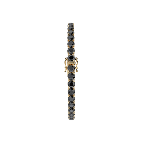 Bracelet with Black Diamond on a Yellow Gold