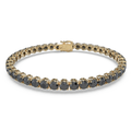 Bracelet with Black Diamond on a Yellow Gold