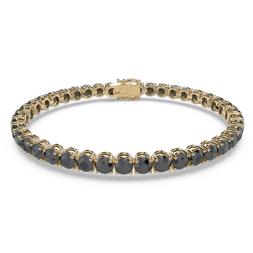 Bracelet with Black Diamond on a Yellow Gold