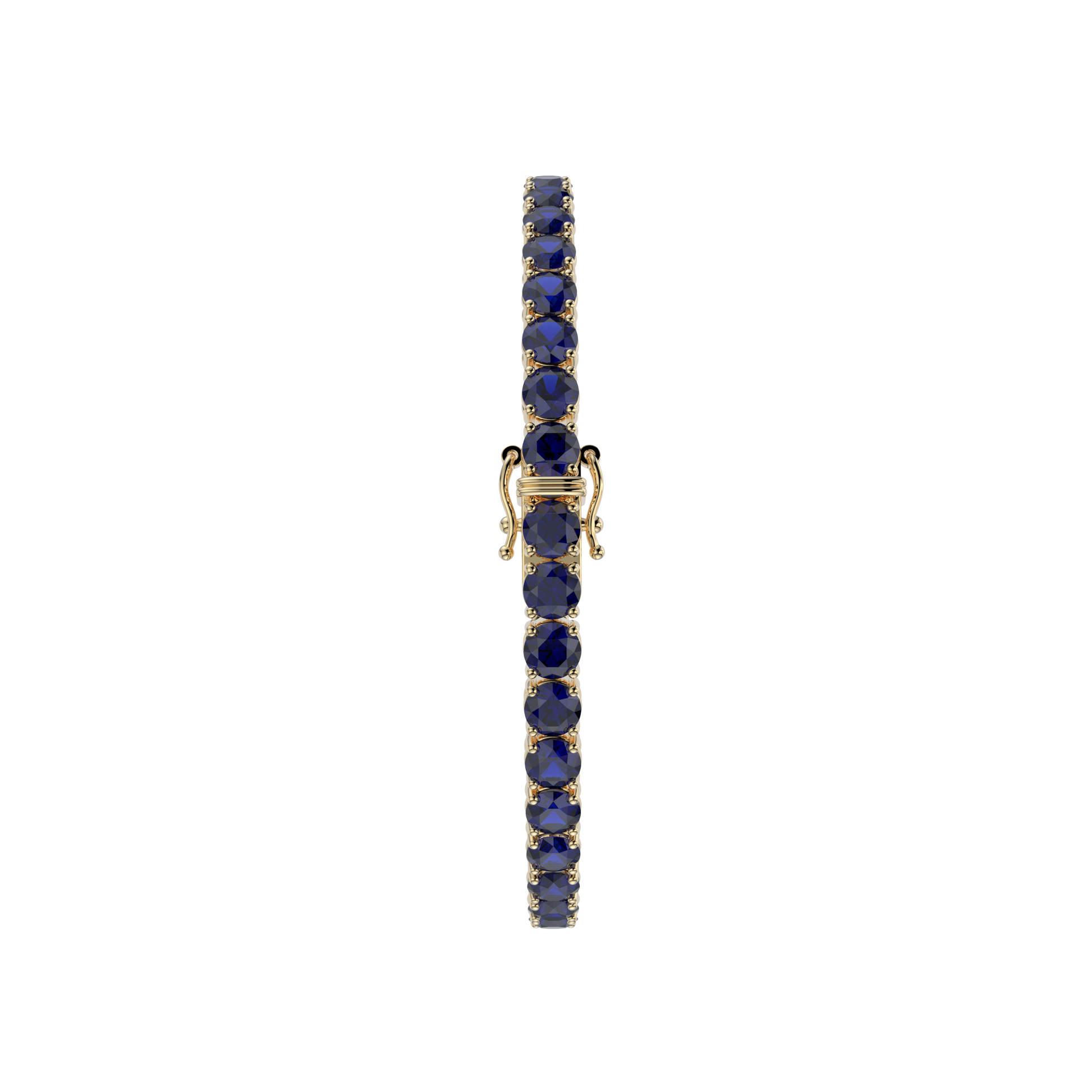 Bracelet with Blue Sapphire on a Yellow Gold
