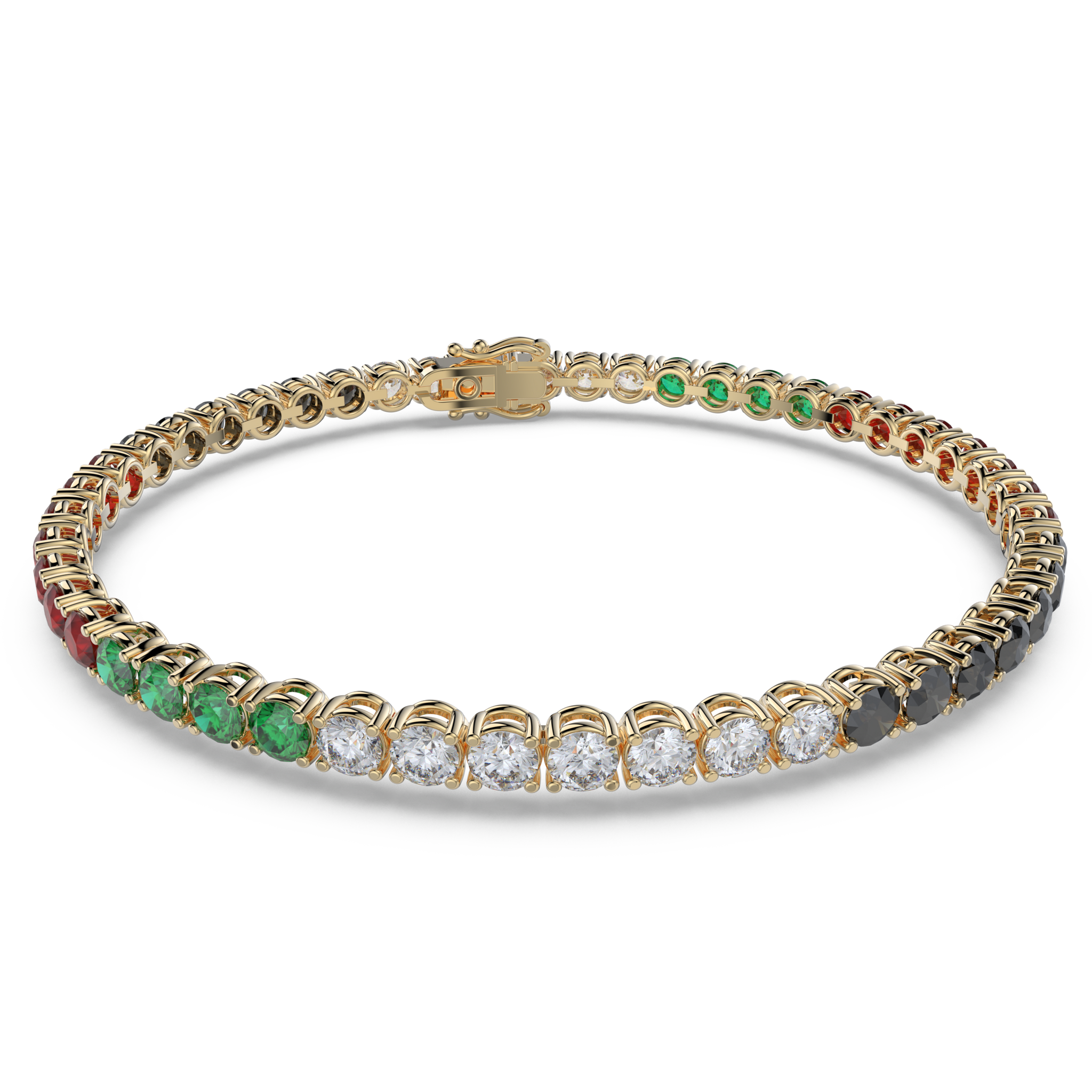 Tennis Bracelet with Moissanite on a Gold Vermeil