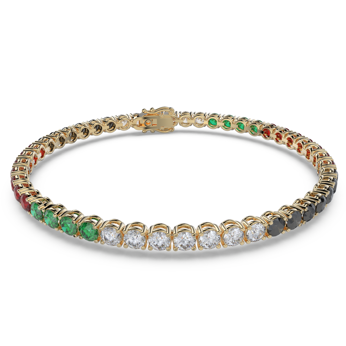 Tennis Bracelet with Moissanite on a Gold Vermeil