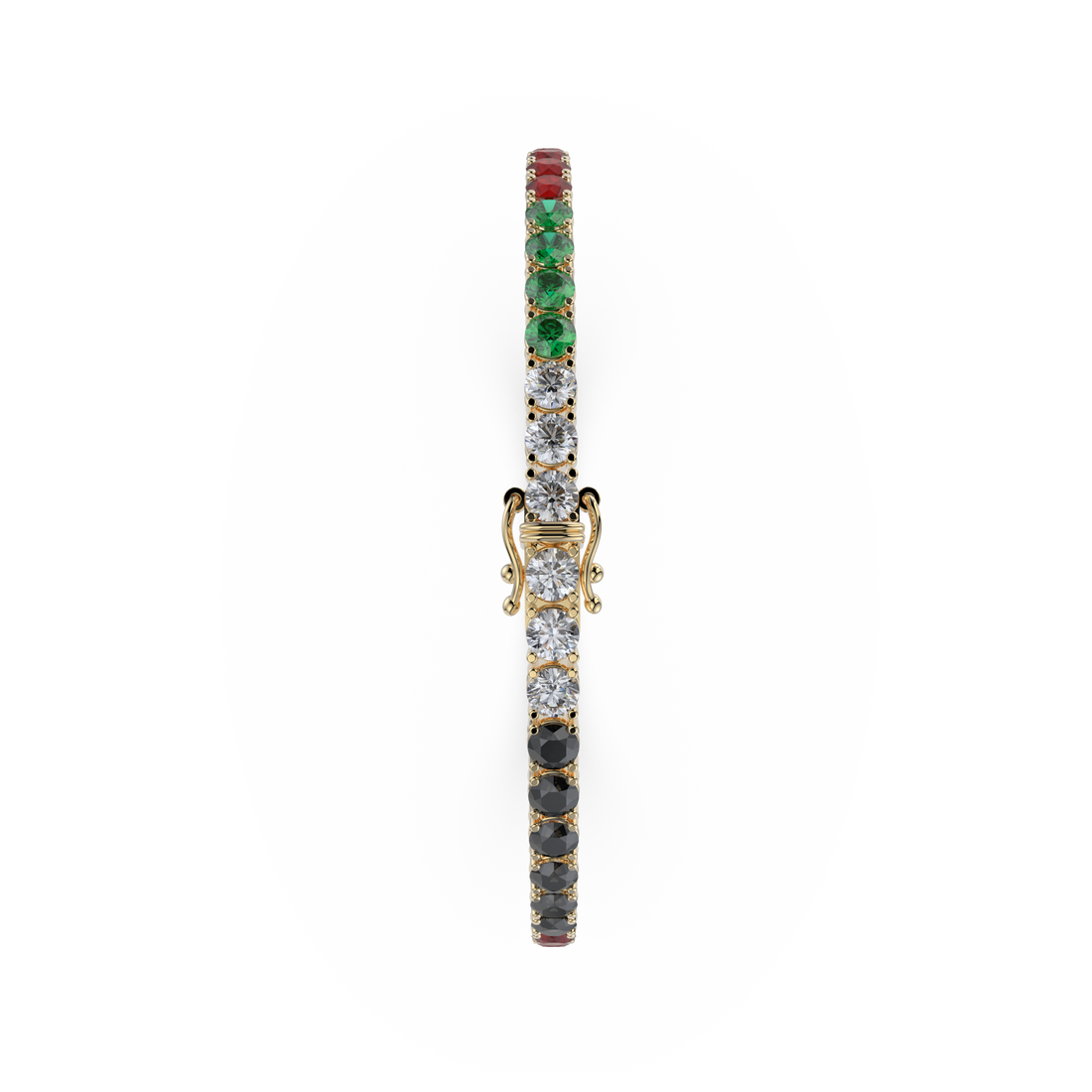 Tennis Bracelet with Diamond on a 18K Yellow Gold