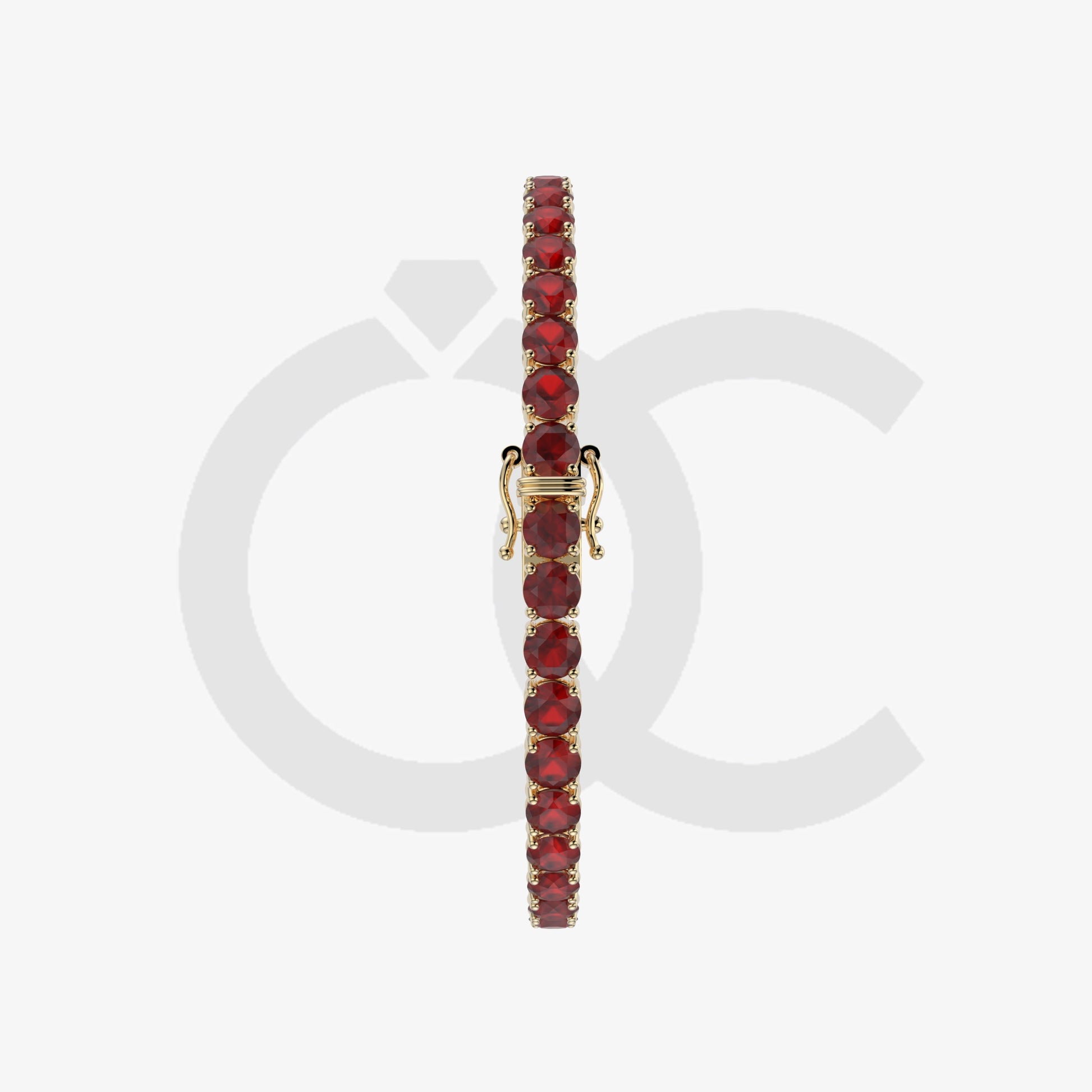 Bracelet with Ruby on a Yellow Gold