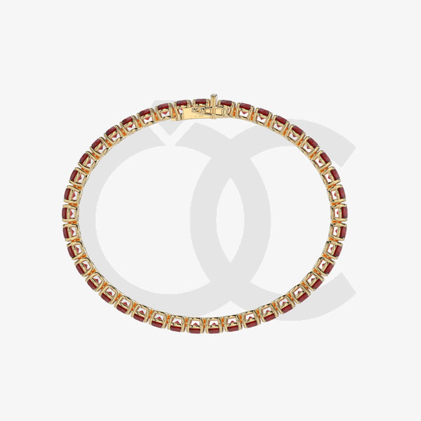 Bracelet with Ruby on a Yellow Gold