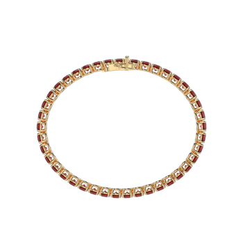 Bracelet with Moissanite on a Gold Vermeil