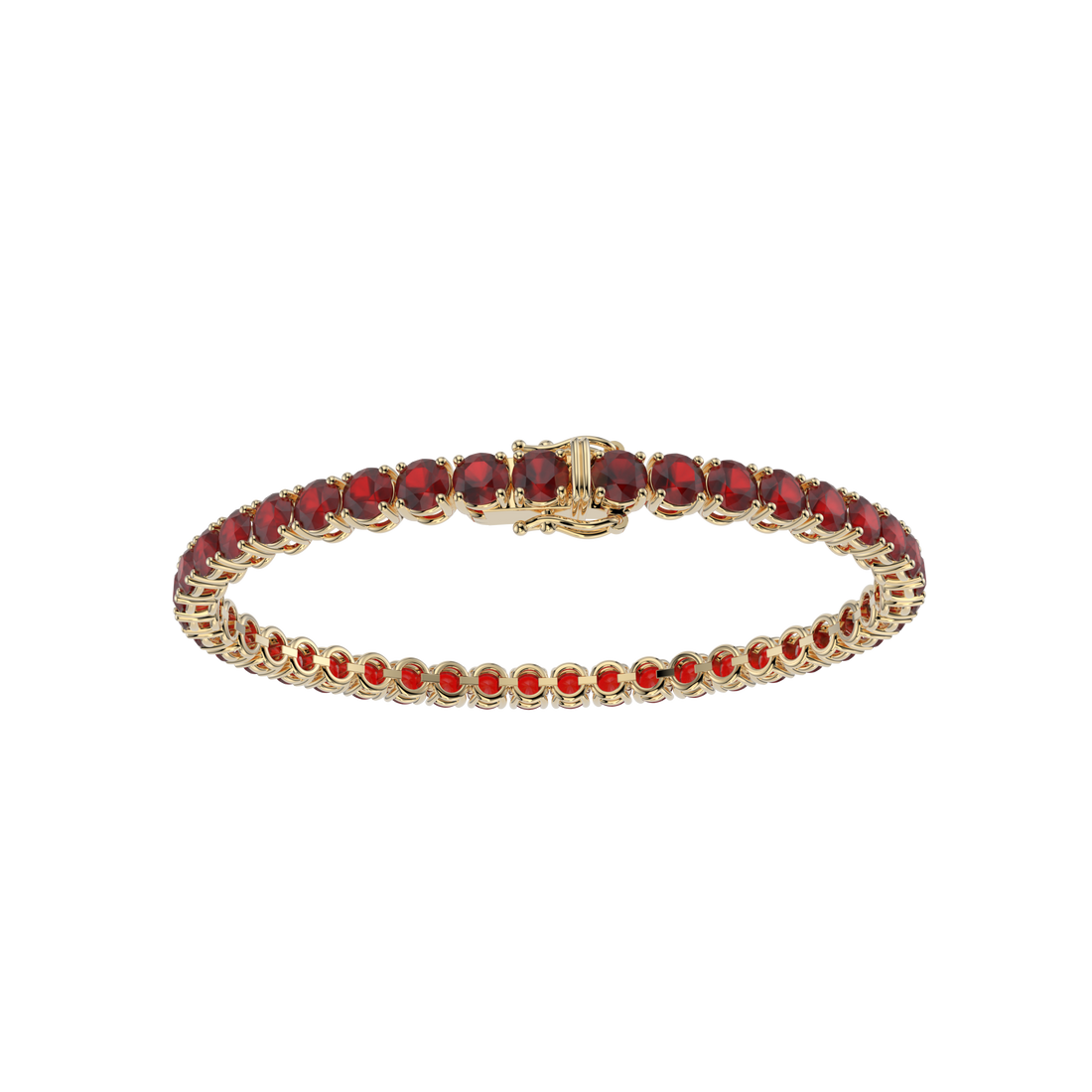Bracelet with Ruby on a Yellow Gold