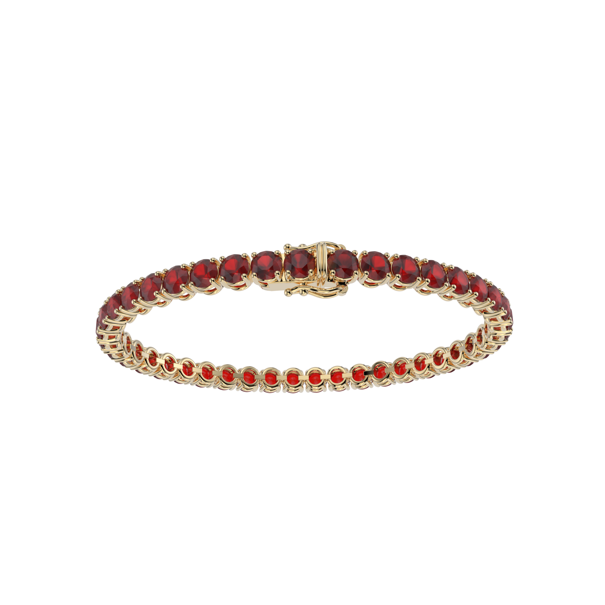 Bracelet with Ruby on a Yellow Gold