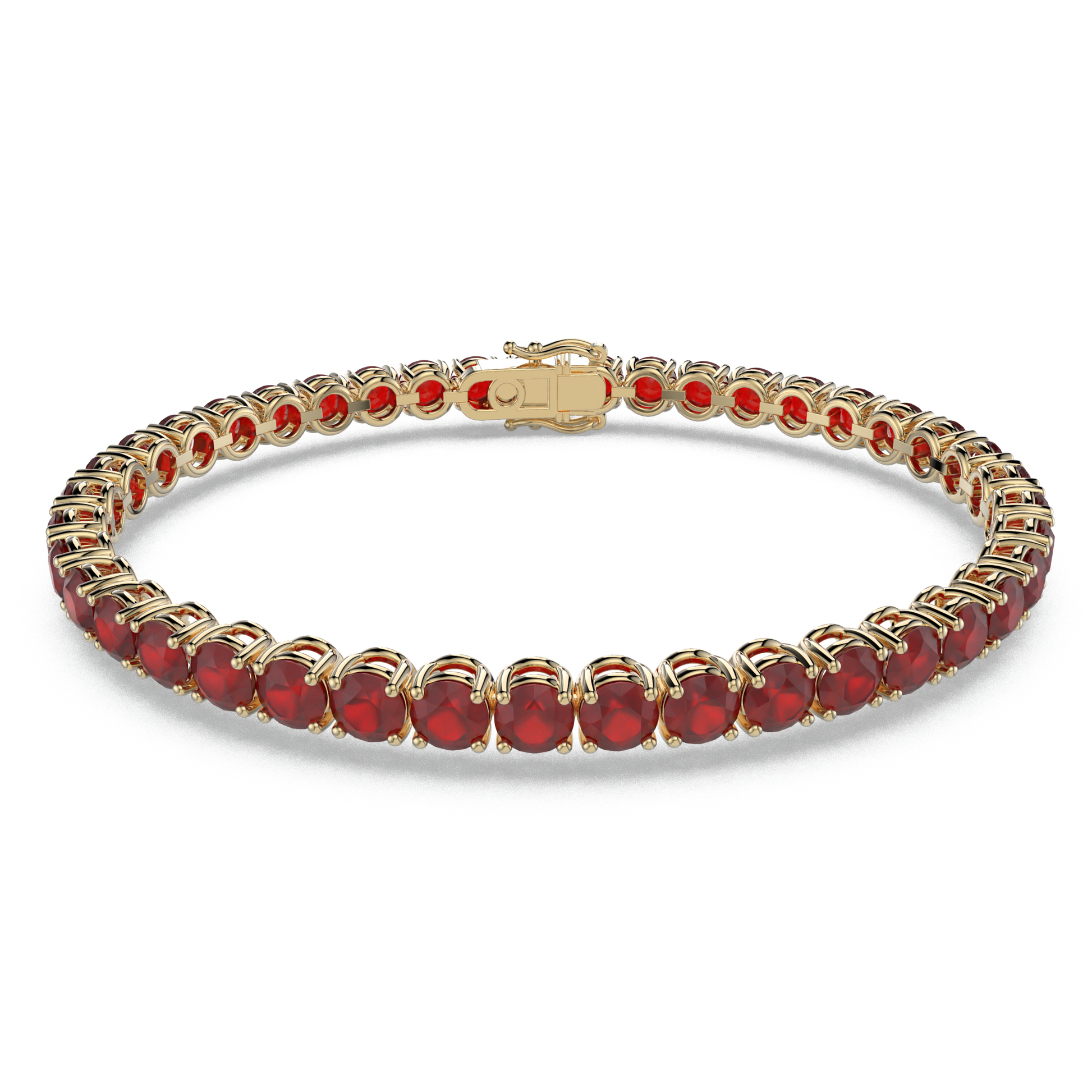Bracelet with Ruby on a Yellow Gold